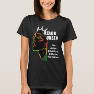 T-shirt Reine noire Les échecs les plus puissants Histoire
