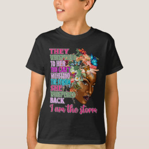 T-shirt Reine Noire Naturelle Afro Africain Américain Je S