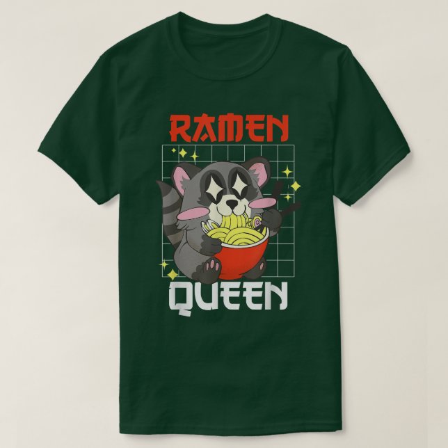 T-shirt Reine Ramen avec Panda et Ramen (Design devant)
