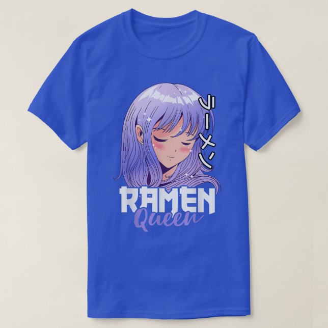 T-shirt Reine Ramen avec une fille Anime (Design devant)