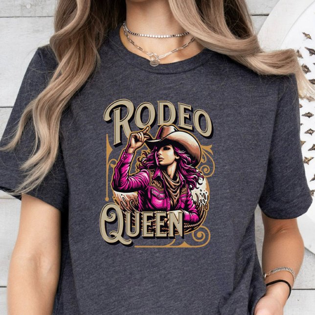 T-shirt Reine Rodéo, Cadeau Femme, Boss fille rose (Créateur téléchargé)