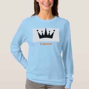T-shirt Reine Royale Couronne Graphique Couleur Bleu Clair