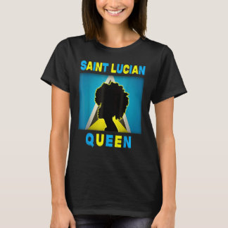 T-shirt Reine Sainte-Lucie Patriotique Pour Les Femmes Afr