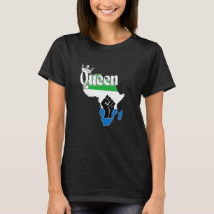 T-shirt Reine Sierra Leone Avec Drapeau Sierra Leone En Af