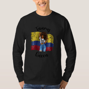 T-shirt Reine Taureau Afro Colombienne Femme Zodiaque Afri