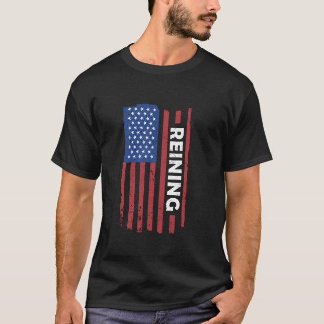 T-shirt Reiner Us Flag Reining (Devant)