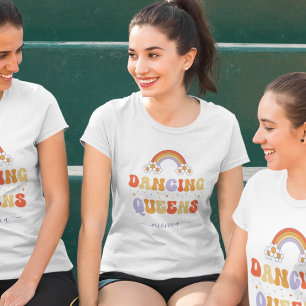 T-shirt Reines de la danse rétro et nom de la fête de bach