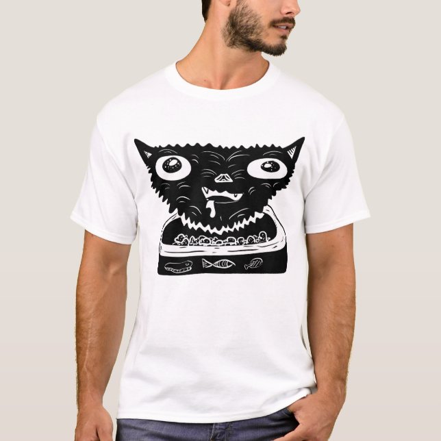 T-shirt Reject cynicism cat (Devant)