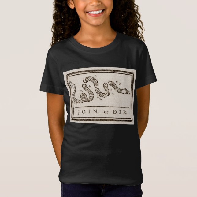 T-Shirt Rejoignez ou Meurent Serpent à sonnette : Dessin a (Devant)