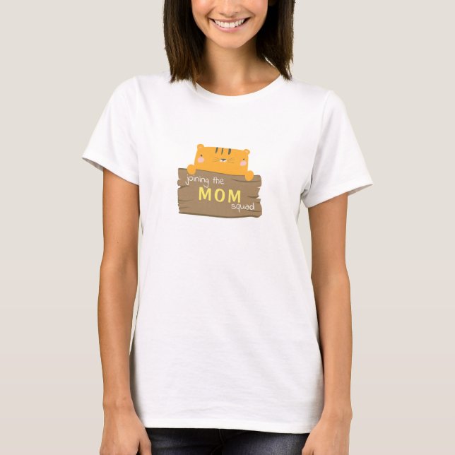 T-shirt Rejoindre l'équipe Maman (Devant)