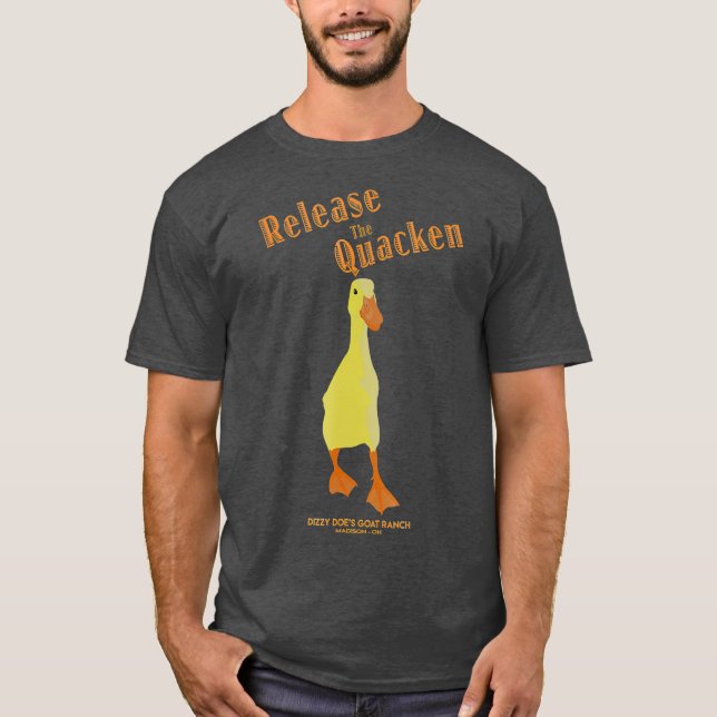 T-shirt Relâchez le canard coureur Quacken Duck (Devant)