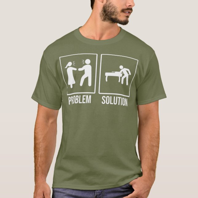 T-shirt Relation Amusante Et Billard De Piscine (Devant)