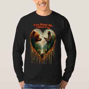 T-shirt Relation entre l'ours grizzli chasseur et le cerf