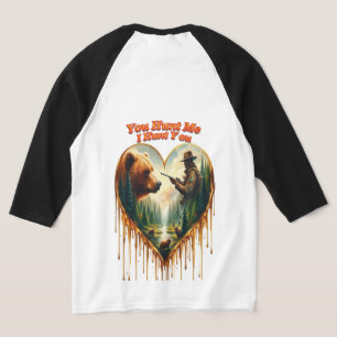 T-shirt Relation entre l'ours grizzli chasseur et le cerf