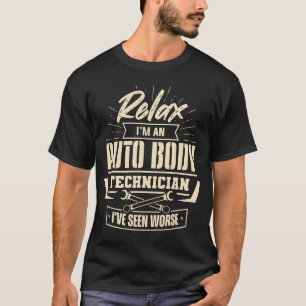 T-shirt Relax Auto Body Technician A Vu Pire Peintre Funn