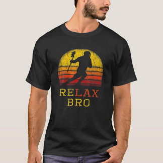 T-shirt Relax Bro Lacrosse Garçons Filles Retro Vintage La