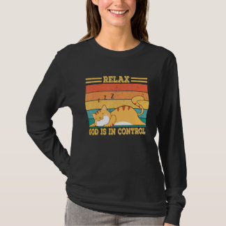 T-shirt Relax God Is In Control Vintage