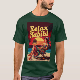 T-shirt Relax Habibi Romantic Funny Racines arabes Yoga Am