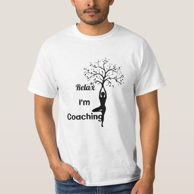 T-SHIRT Relax Je suis Coaching Yoga, cadeau, Femme (Devant)