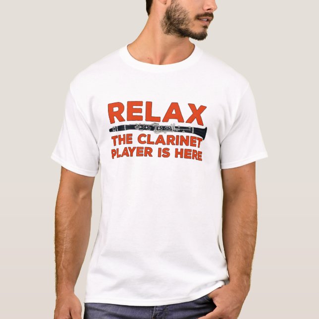 T-shirt Relax Le Joueur Clarinet est ici (Devant)