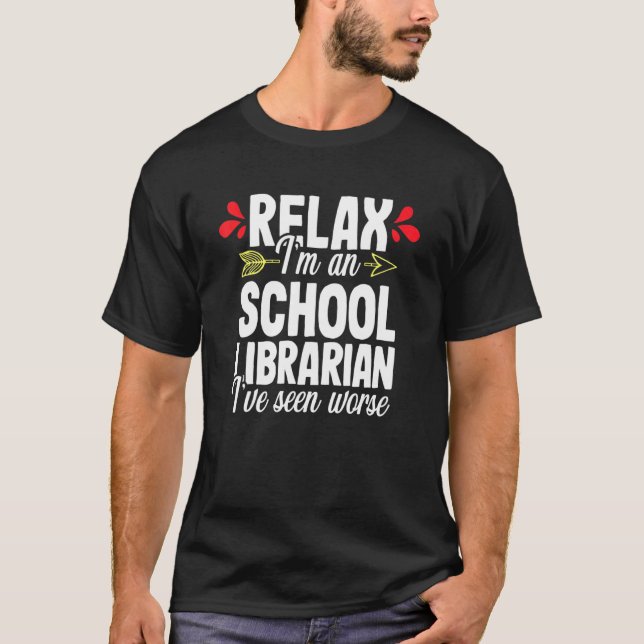 T-shirt Relax Librairie de l'école Bibliothèque Professeur (Devant)