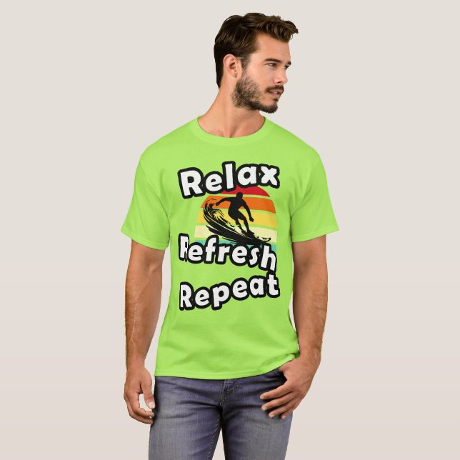 T-shirt Relax Refresh Repeat (Devant entier)