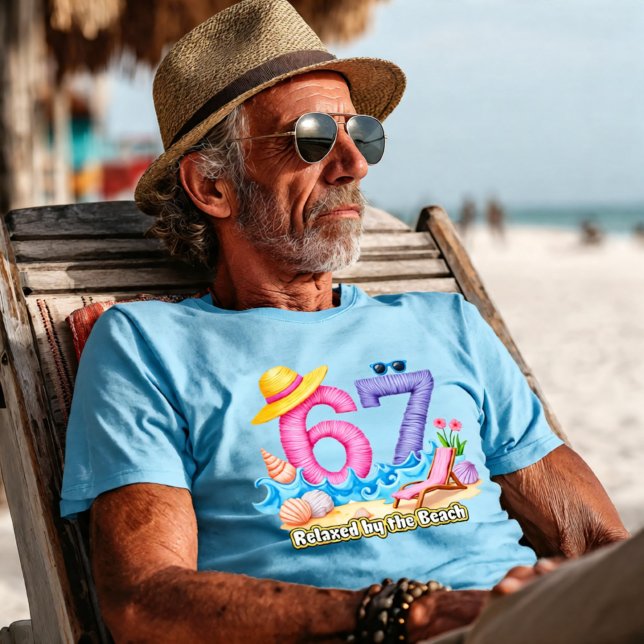 T-Shirt Relaxation à la Retraite sur la Plage 67 (Créateur téléchargé)