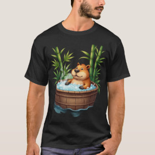 T-shirt Relaxation Bain à Remous Capybara Ambiance Détente