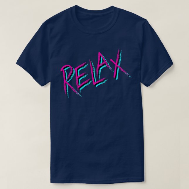 T-shirt Relaxez la typographie inspirante (Design devant)