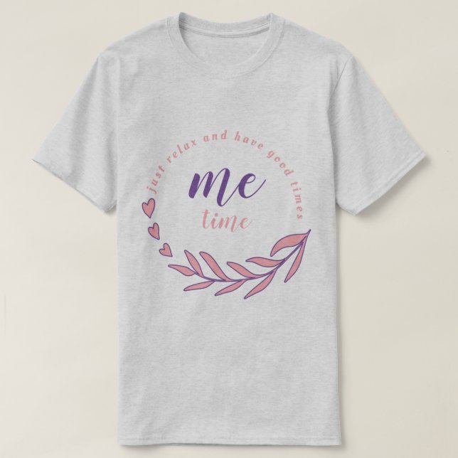 T-shirt Relaxez-vous et prenez un devis circulaire de temp (Design devant)
