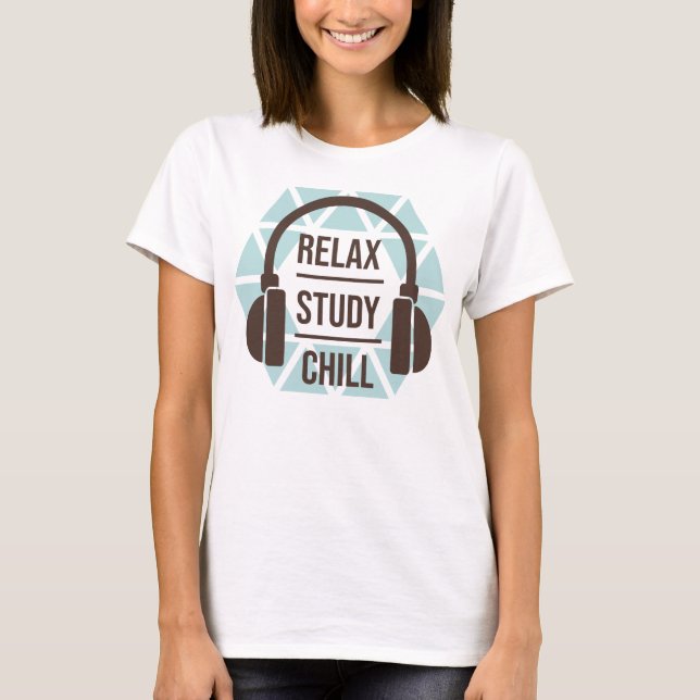 T-shirt relaxing studying chilling (Devant)