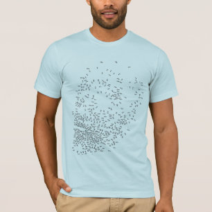 T-shirt Reliez la pièce en t des hommes adaptés bleu-clair