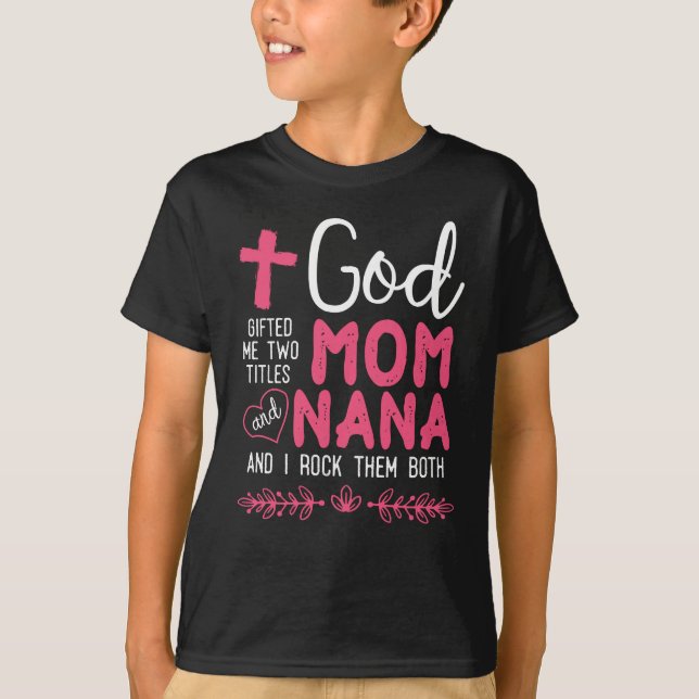 T-shirt Religieux Nana et maman Christian Grand-mère (Devant)