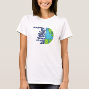 T-shirt Religion Amour Liberté Personnes Planète Terre