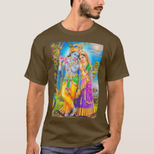 T-shirt Religion hindouiste hindoue de Lord Radsha Krishna