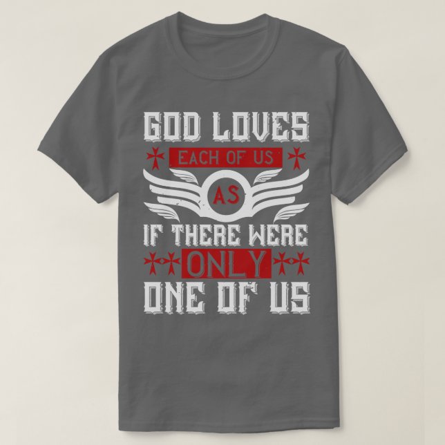 T-shirt Religion Que Dieu Aime Chacun De Nous (Design devant)