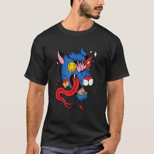 T-shirt Religion vaudou Sorcerie magique Loup déçu