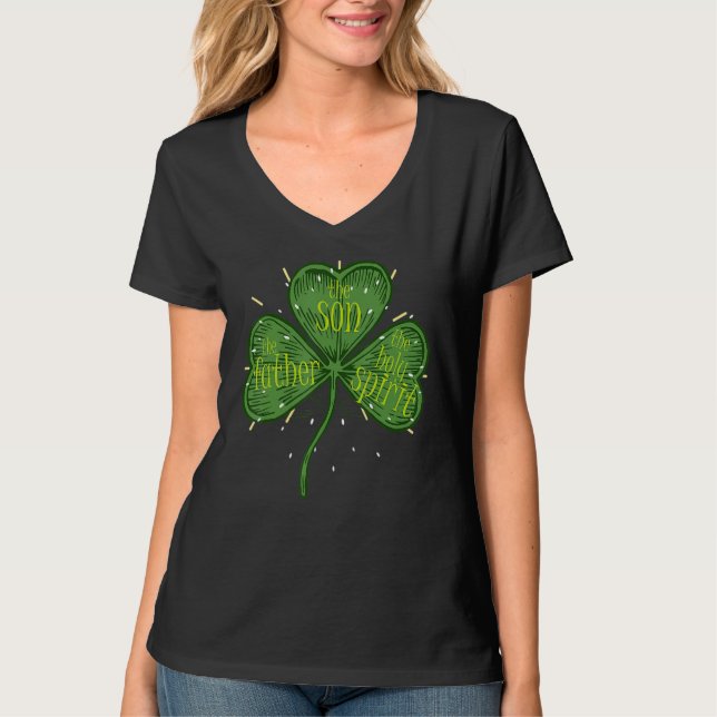 T-shirt Religious Christian Catholic St Patricks Day Irish (Devant)