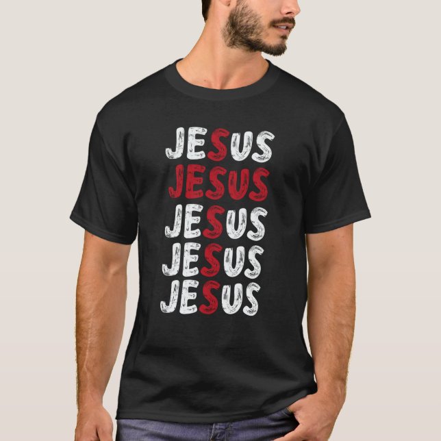 T-shirt Religious Valentines Christian Church Jesus Love Y (Devant)