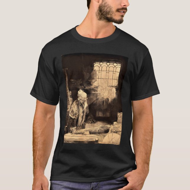 T-shirt Rembrandt, Faust, Alchimiste, 1652 (Devant)