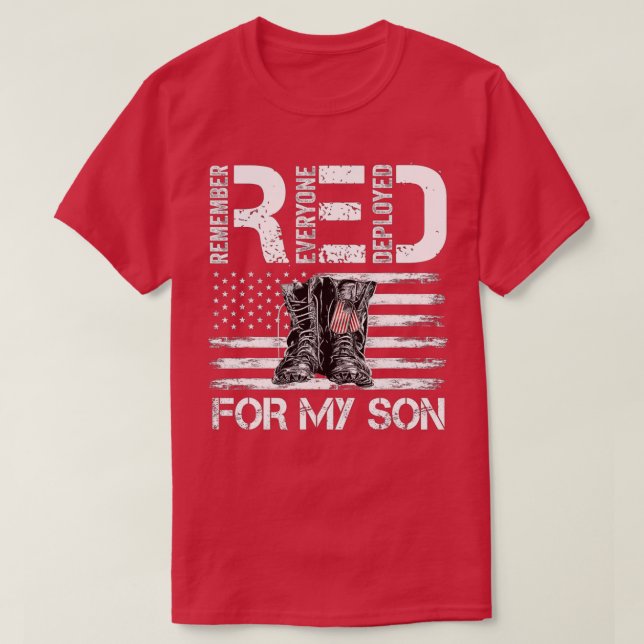 T-shirt Remember Everyone Veteran Deployed RED Friday (31) (Design devant)