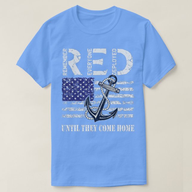 T-shirt Remember Everyone Veteran Deployed RED Friday (39) (Design devant)
