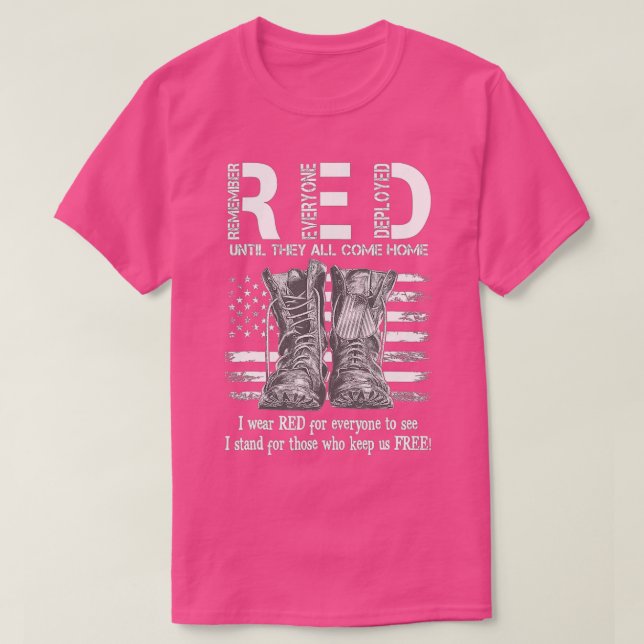 T-shirt Remember Everyone Veteran Deployed RED Friday (53) (Design devant)
