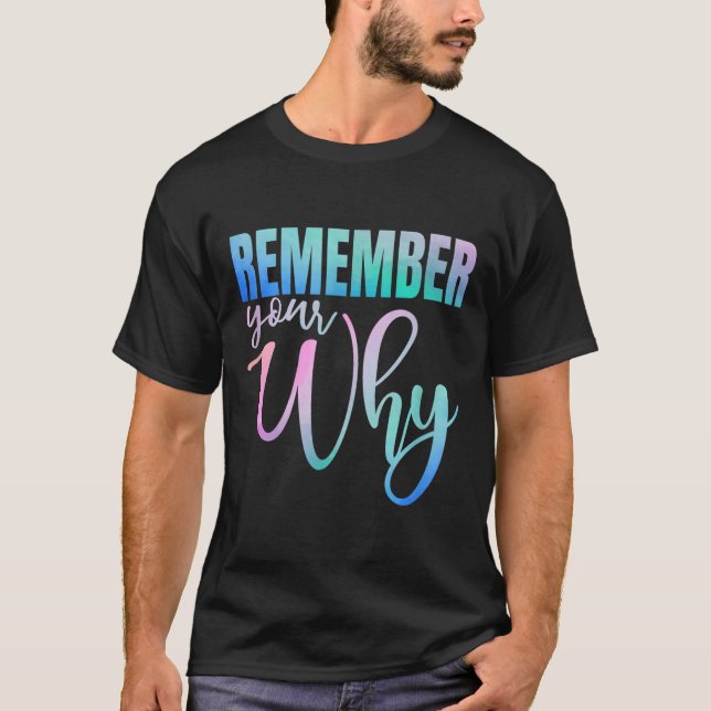 T-shirt Remember Your Why Gym Motivation Fitness Insration (Devant)