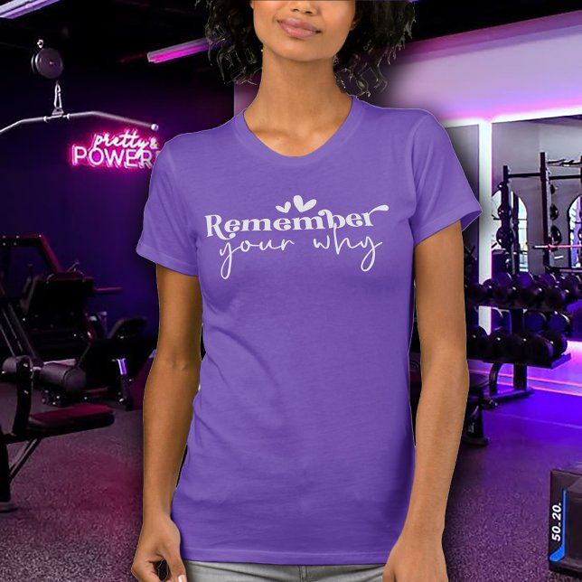T-shirt Remember Your Why Women's Exercise (Créateur téléchargé)