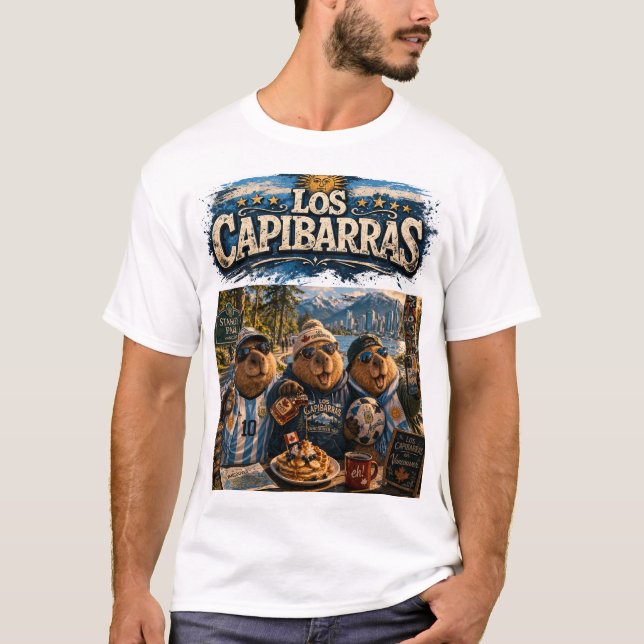 T-shirt  Remera Los Capibarras en Canadá (Devant)