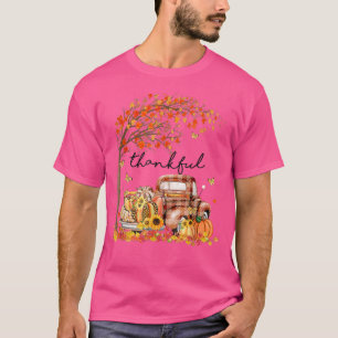T-shirt Remercié Reconnaissant Bénis Camion Citrouille C'e
