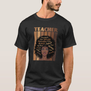 T-shirt Remerciement à l'enseignante afro-américaine noire