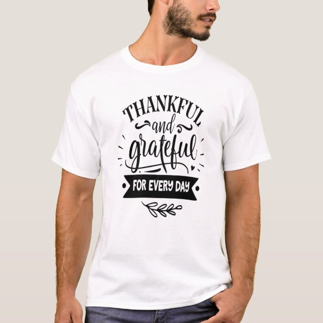 T-shirt Remerciements Et Grâces Pour Chaque Jour Jésus Rel (Devant)