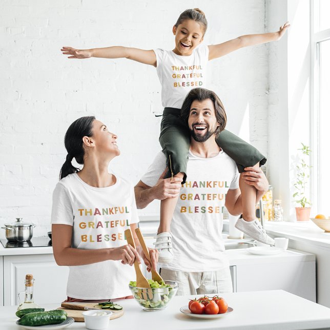T-shirt Remerciements Heureux Béni - Les Enfants Chute T-S (Créateur téléchargé)